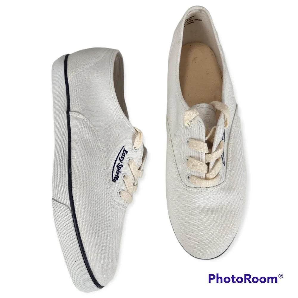 Easy Spirit Nautical White Canvas Sneakers size 9.5